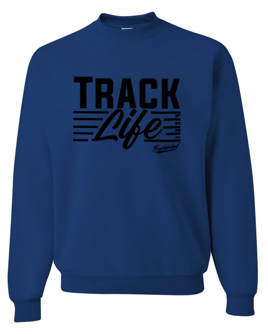 Track Life/Black – Royal Crewneck