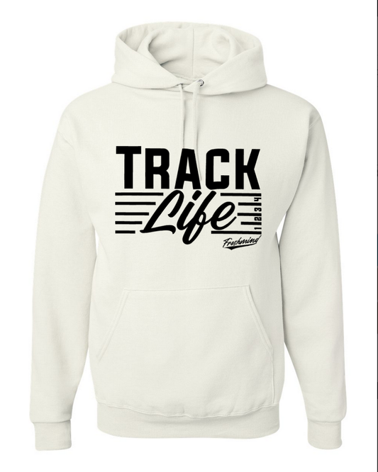 Track Life – White Hoodie