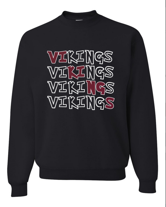 Vikings - Black - Crewneck
