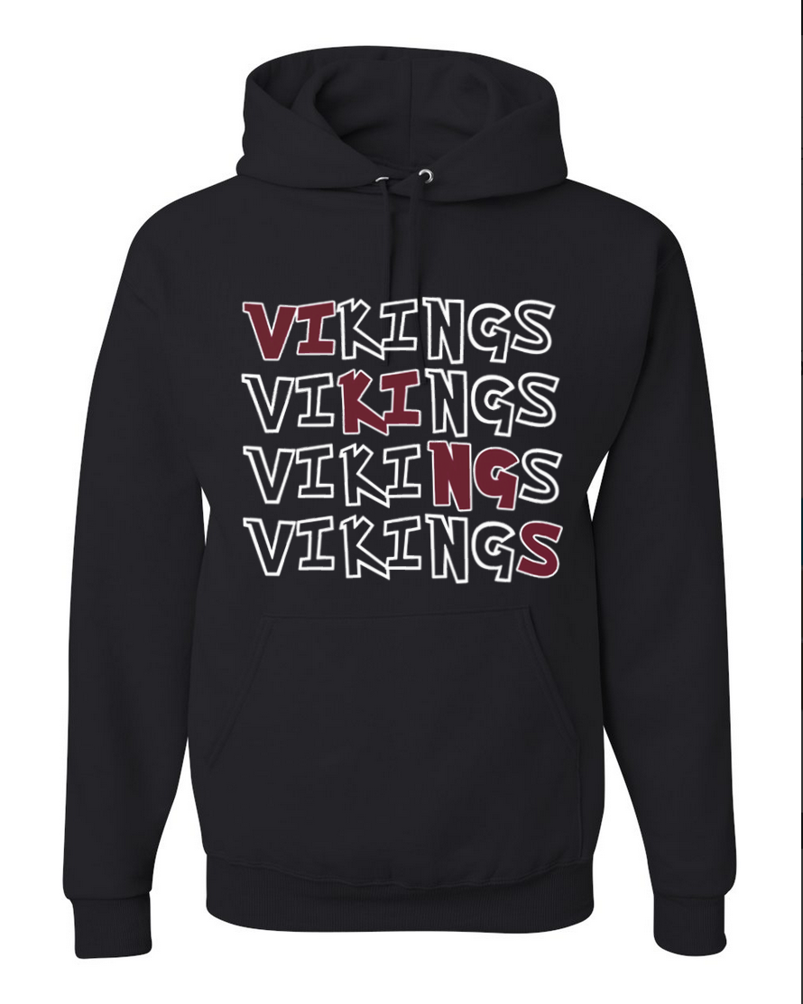 Vikings - Black - Hoodie