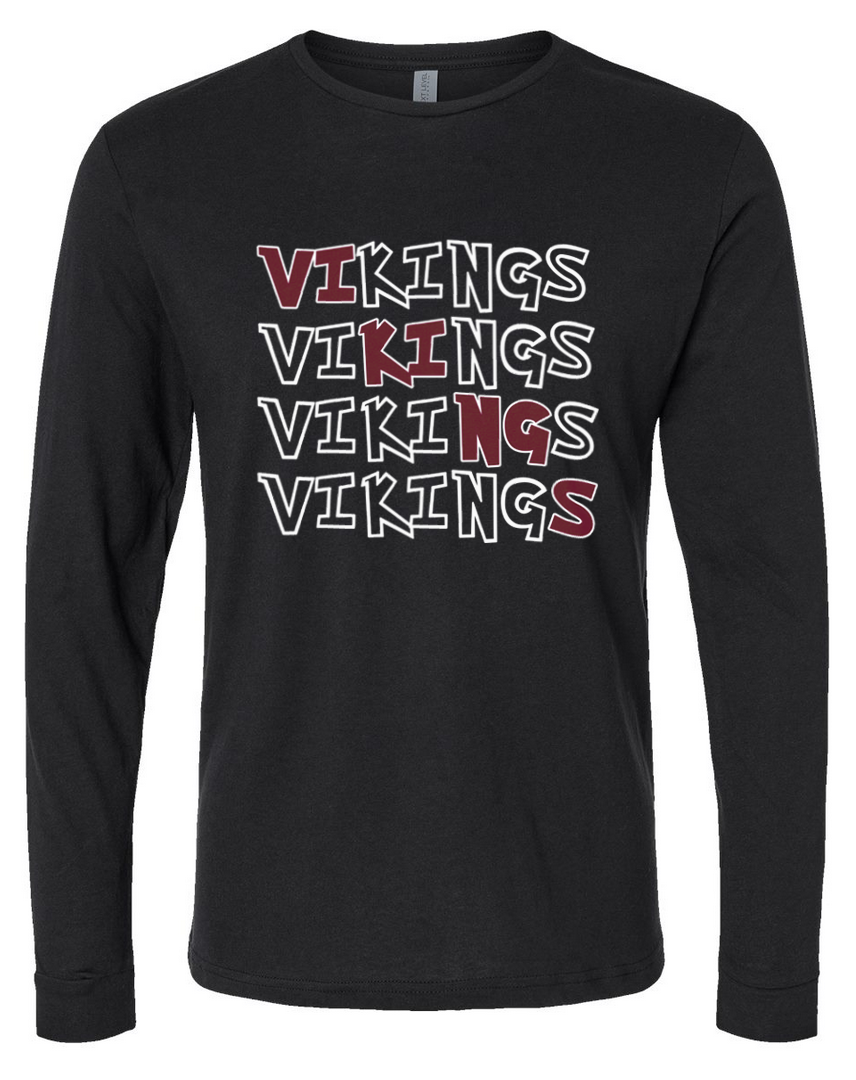 Vikings - Black - Long Sleeve Shirt