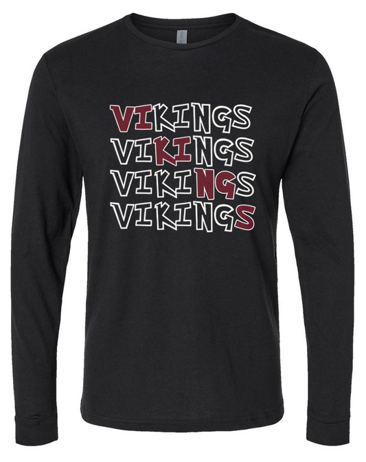 Vikings - Black - Long Sleeve Shirt