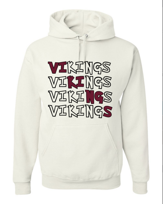 Vikings - White - Hoodie