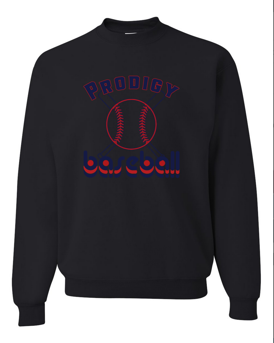 Vintage Prodigy Baseball – Black Crewneck