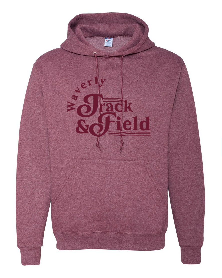 Vintage Track – Heather Maroon Hoodie