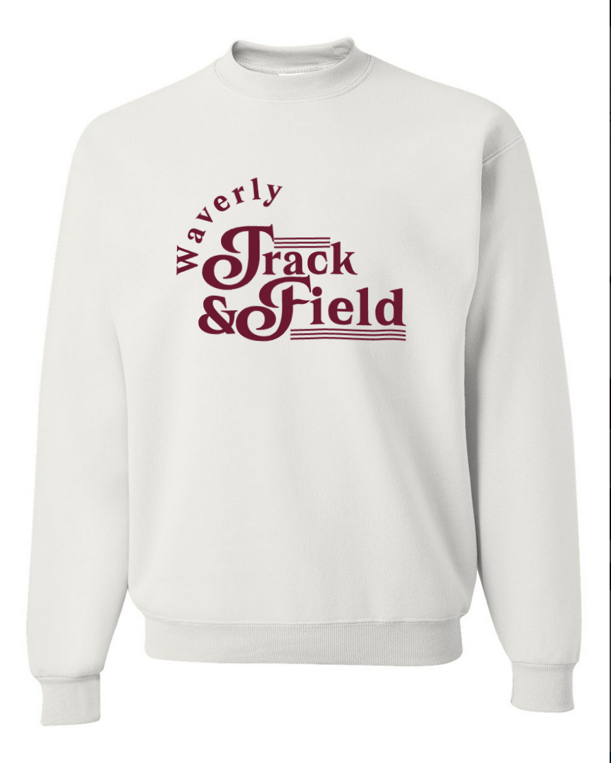 Vintage Track – White Crewneck