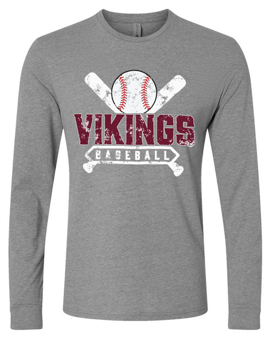 Waverly Baseball/White – Gray Long Sleeve