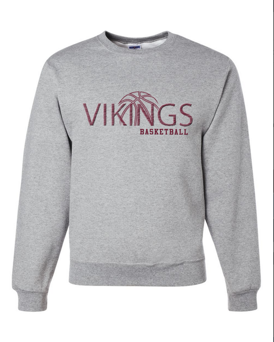 Waverly Basketball – Gray Crewneck