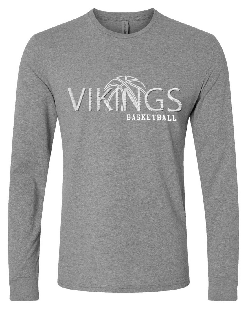 Waverly Basketball/White – Gray Long Sleeve