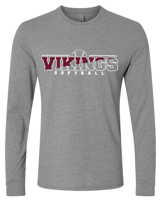 Waverly Softball/White – Gray Long Sleeve