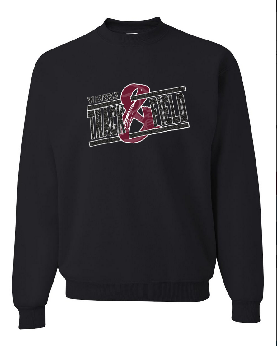 Waverly Track – Black Crewneck – Black