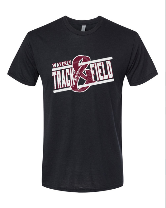 Waverly Track – Black T-Shirt – White