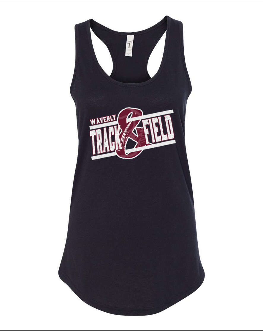 Waverly Track – Black Tank Top – White