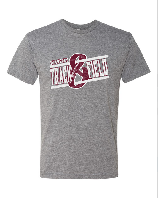 Waverly Track – Heather Gray T-Shirt – White