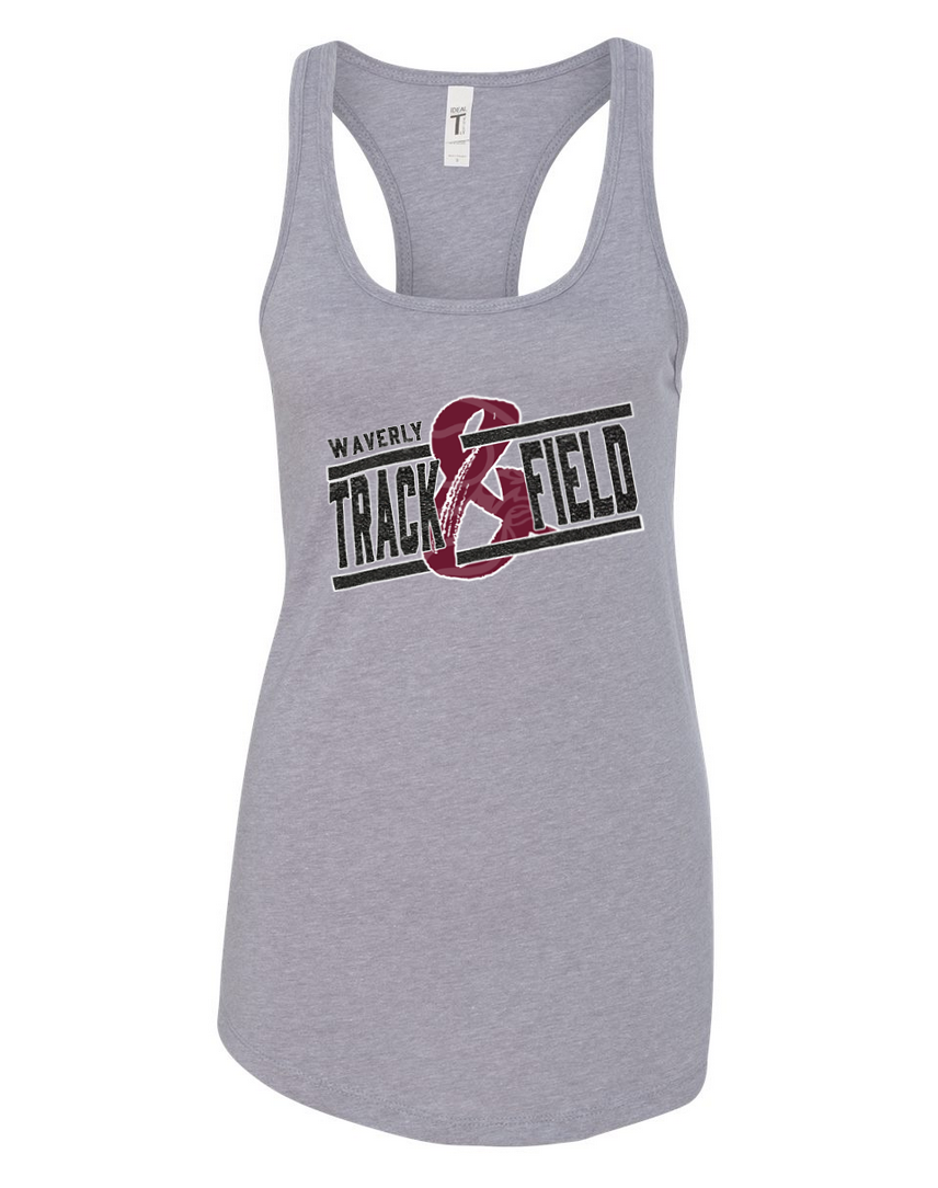 Waverly Track – Light Gray Tank Top – Black