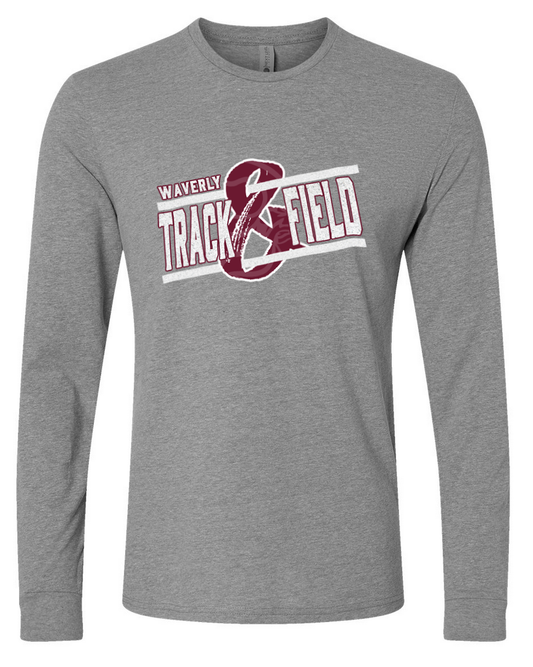 Waverly Track/White – Gray Long Sleeve