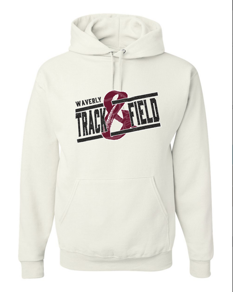 Waverly Track – White Hoodie – Black