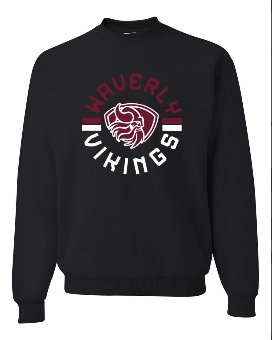 Waverly Vikings - Black Crewneck