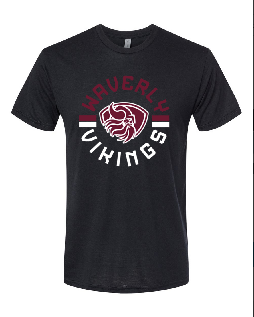 Waverly Vikings - Black T-Shirt