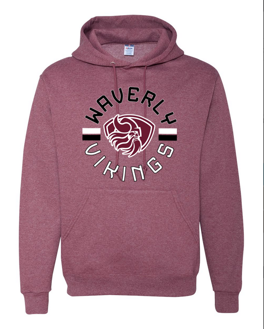 Waverly Vikings - Heather Maroon Hoodie