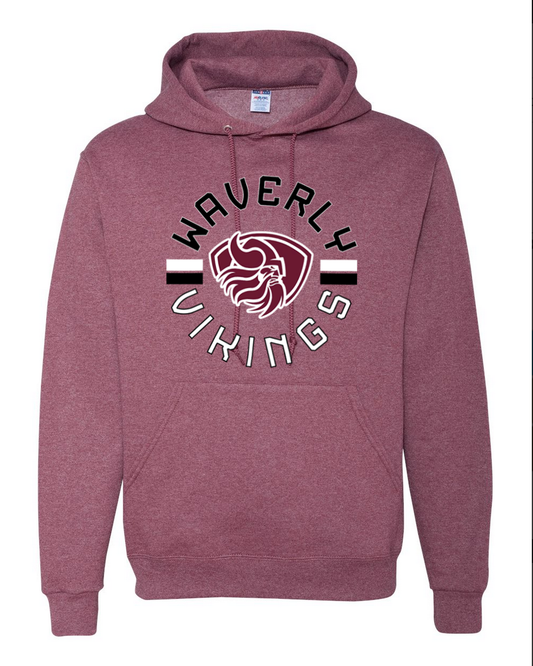 Waverly Vikings - Heather Maroon Hoodie