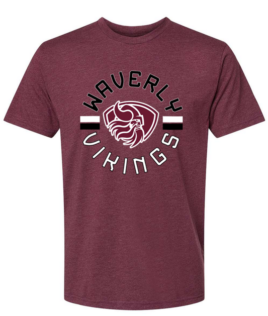 Waverly Vikings - Heather Maroon T-Shirt