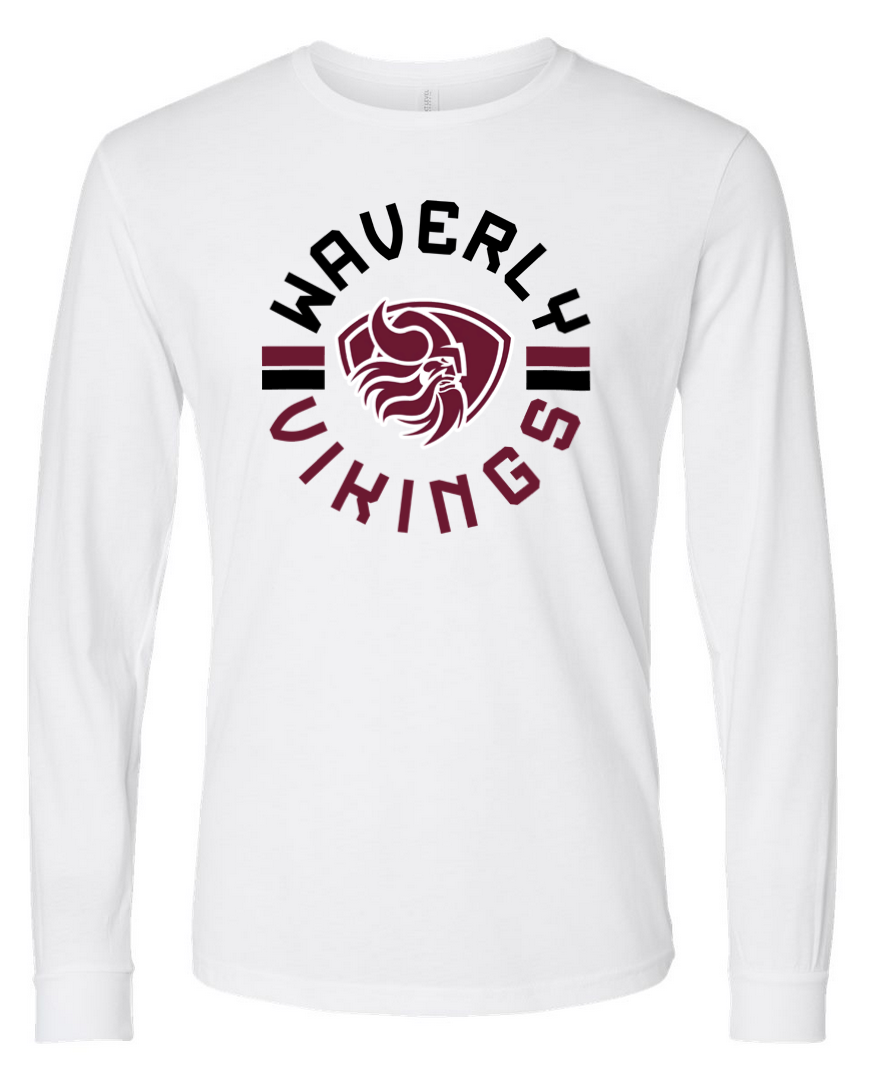 Waverly Vikings - White Long Sleeve Shirt