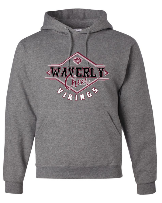 Waverly Vikings Cheer – Heather Gray Hoodie
