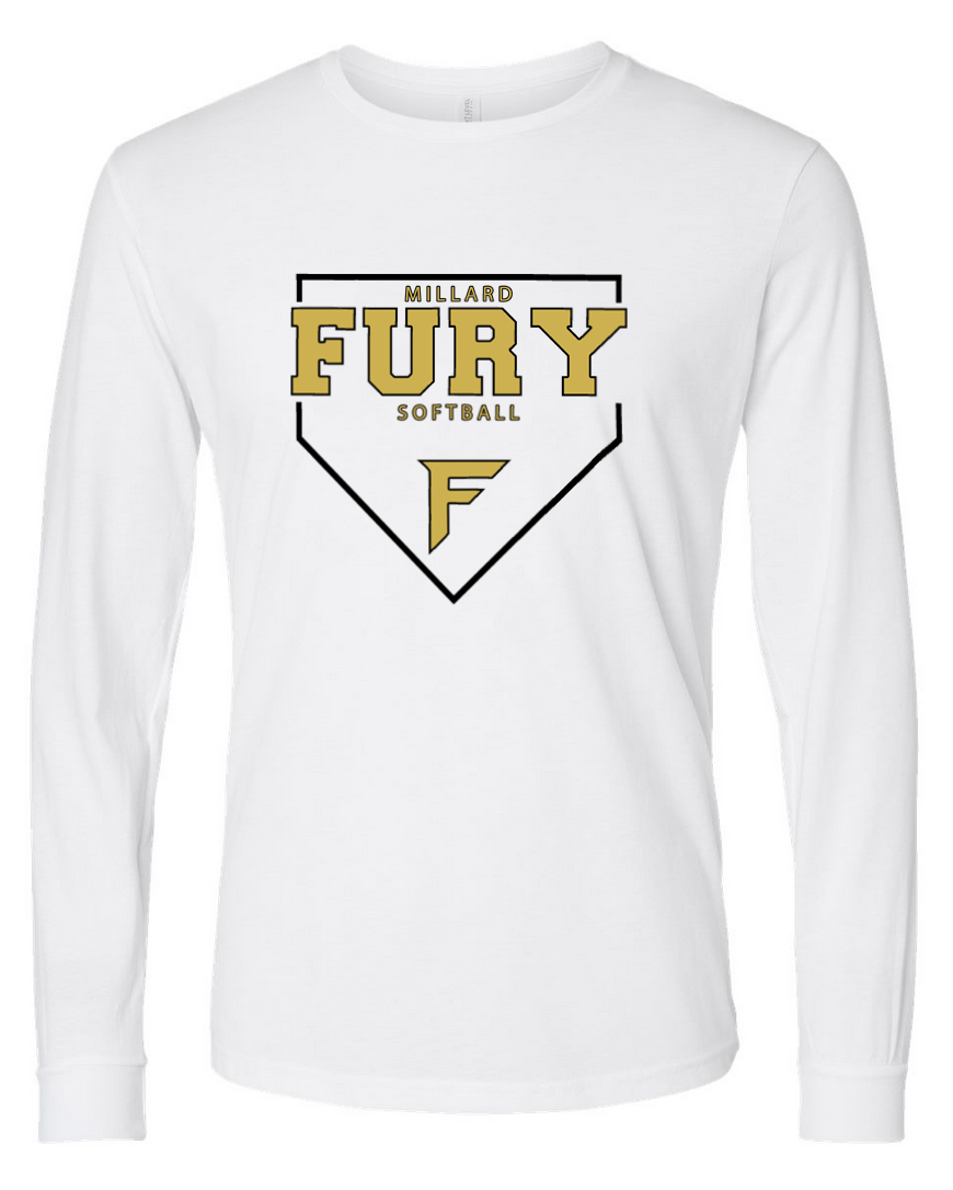 Fury Gold – Black Home Plate– White Long Sleeve