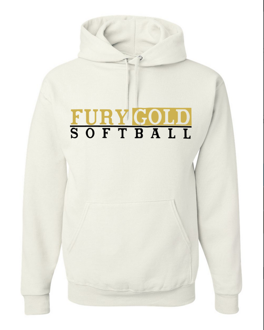 Fury Gold – Fury Gold Softball – White Hoodie