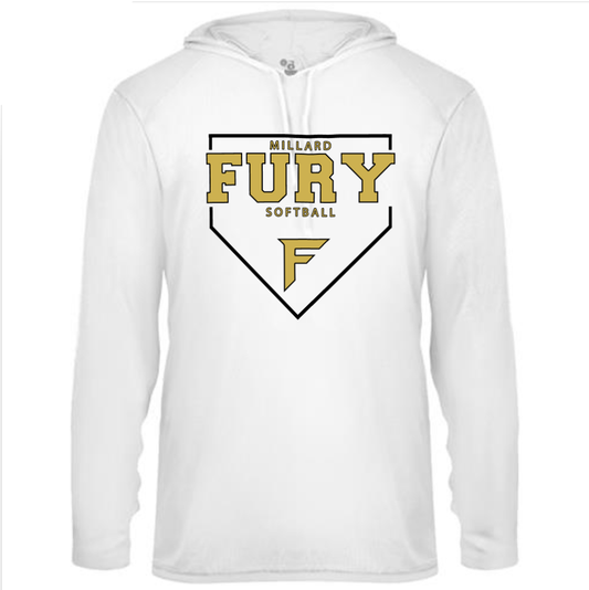 Fury Gold - Home Plate/Black - White Performance Hoodie